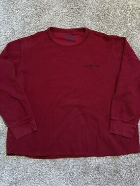 Eddie Bauer Long-Sleeve Waffle Thermal Top - Deep Red